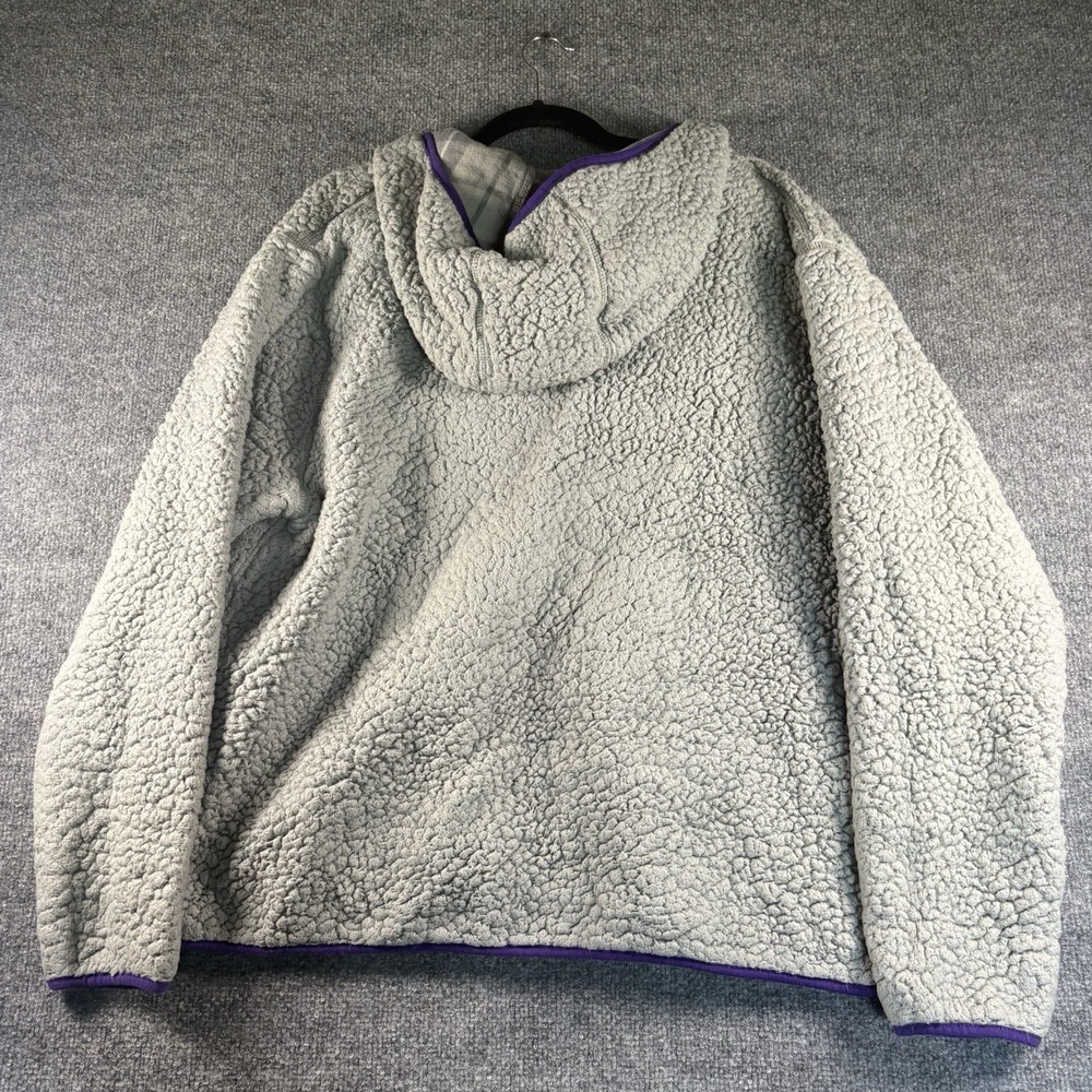 LSU Tigers Womens XXL Sherpa Fleece Pullover Colosseum Gray Purple Hooded NCAA - Picture 4 of 6